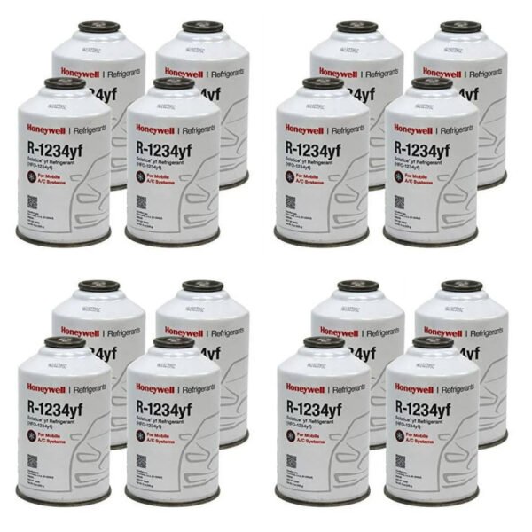 Honeywell R-1234yf Refrigerant – 16 Cans (8oz Each), Genuine – Made in USA